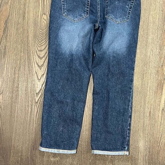 Tommy Hilfiger Hipster Cropped Jeans Straight Leg Denim Medium Wash Blue Size 4 - Picture 9 of 10